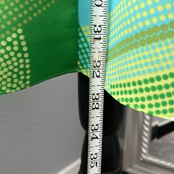 Fabulous Colorful 100% Silk 💚 St. Vincent Dress with Adjustable Straps - Size 8 - Picture 6 of 10